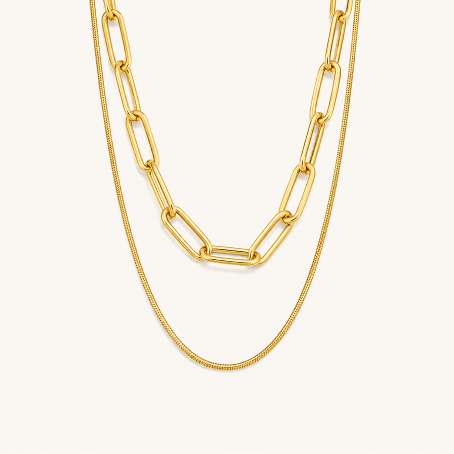 Verona Layered Necklace - 18K Gold Plated image 1