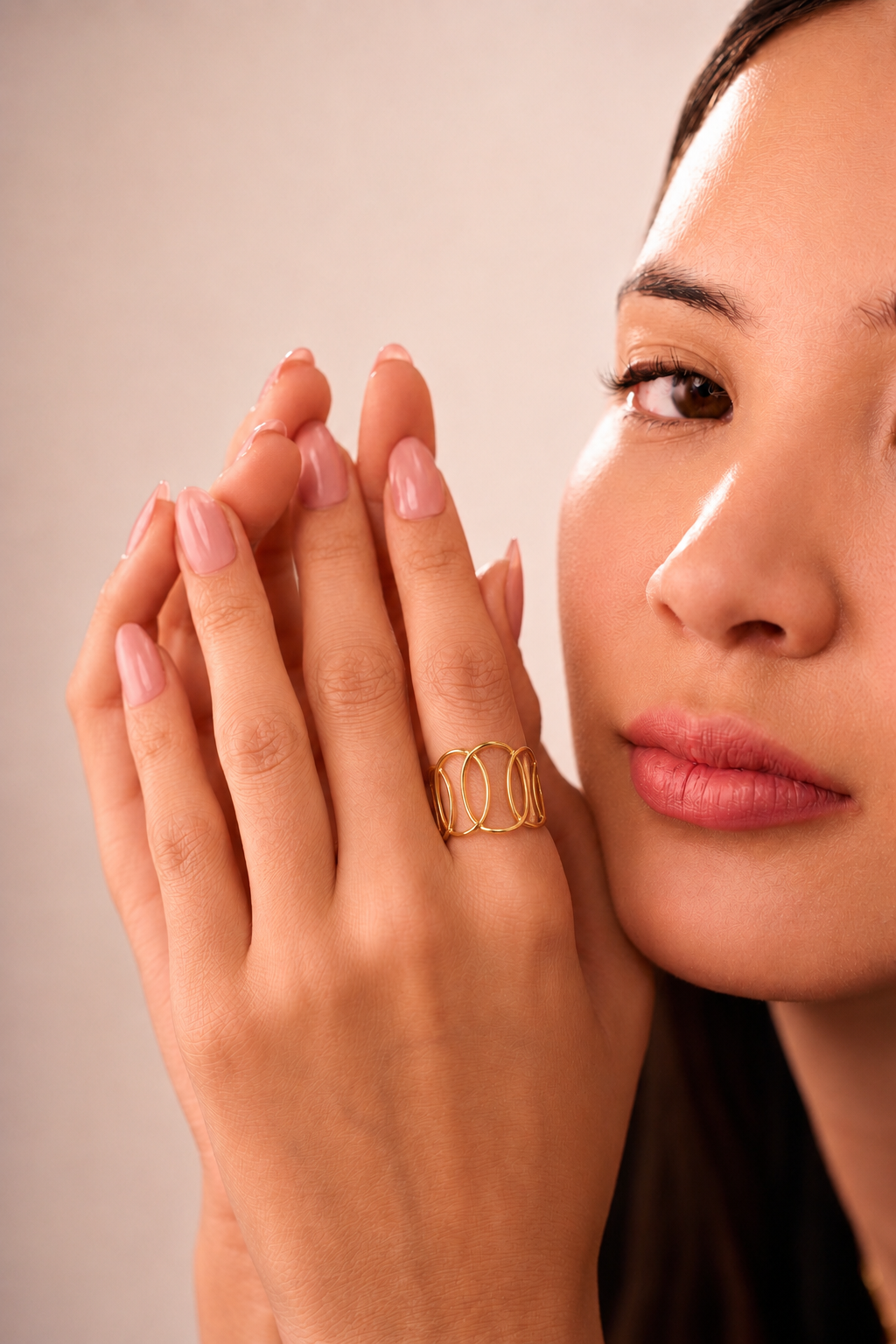 Void Loop Ring - 18K Gold Plated image 2