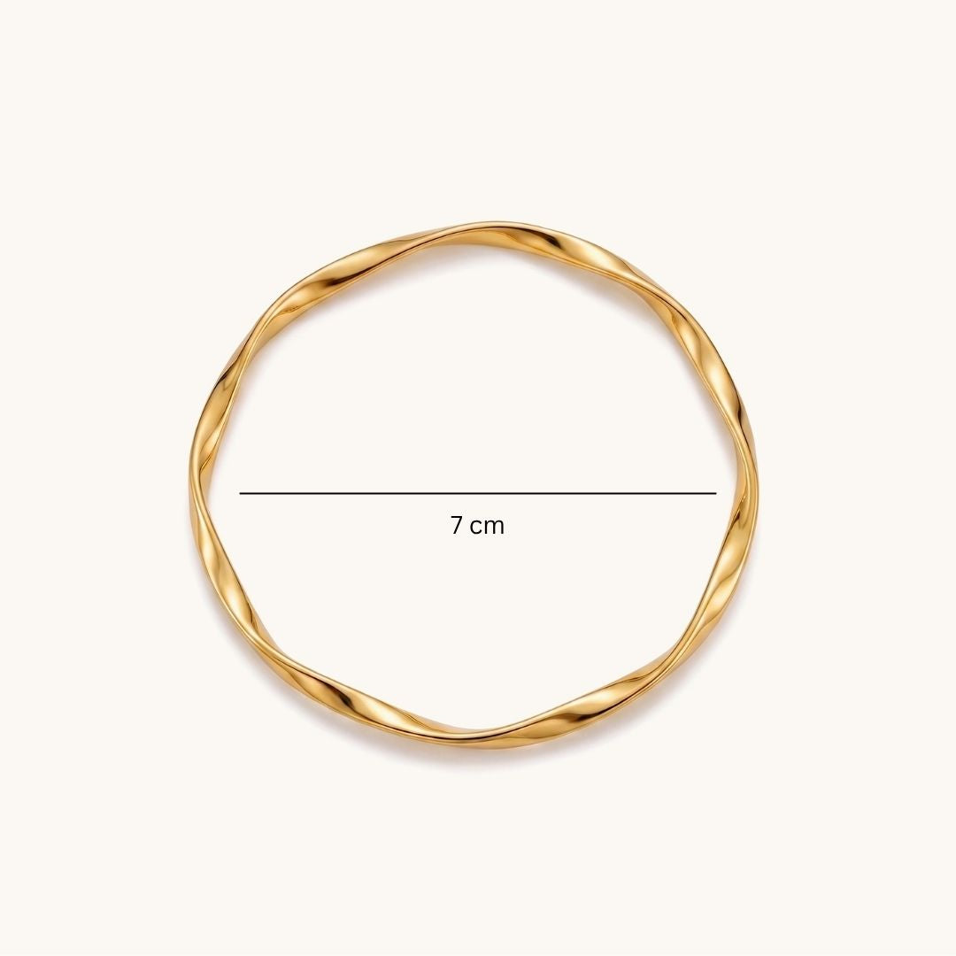 Waveline bangle – 18K Gold Plated image 9