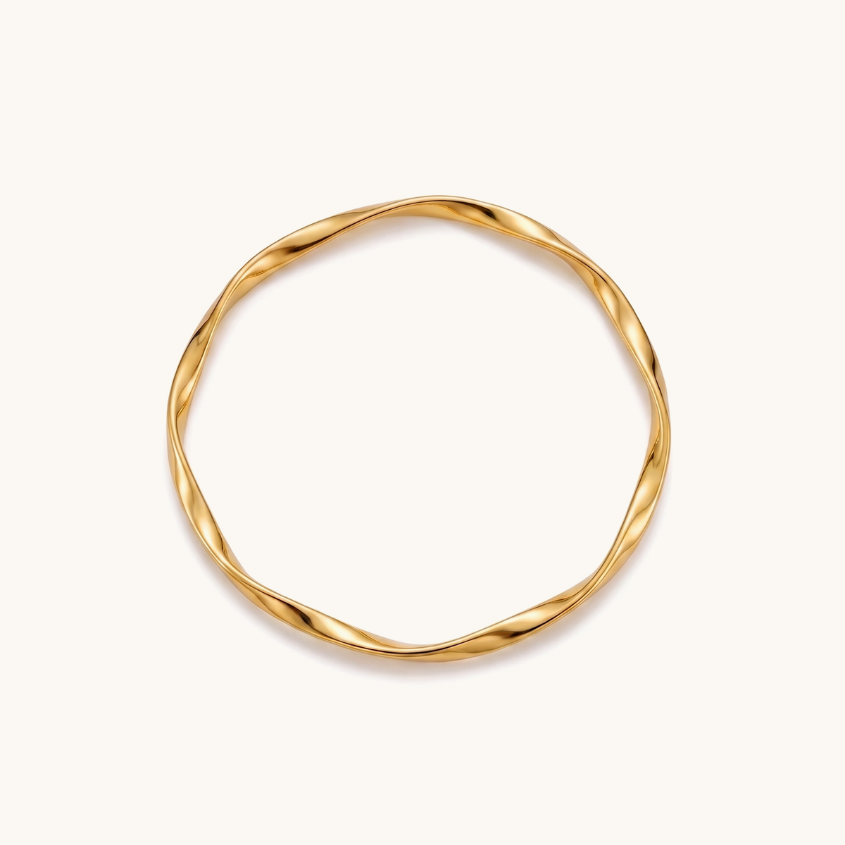 Waveline bangle – 18K Gold Plated image 1
