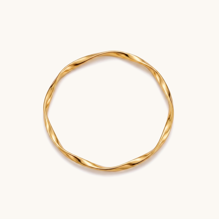 Waveline bangle – 18K Gold Plated image 1