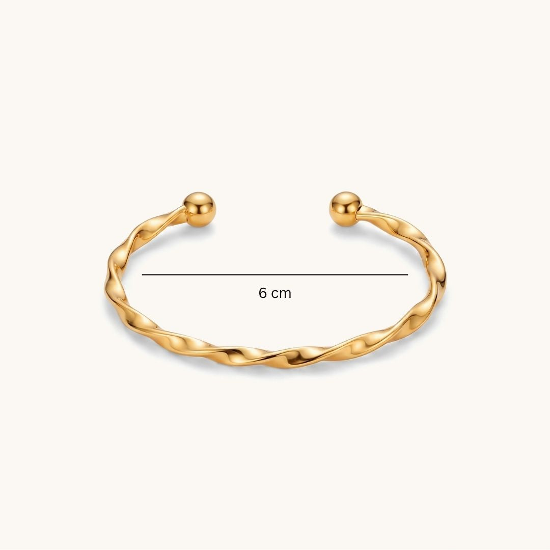 Wavy wrap cuff – 18K Gold Plated image 9