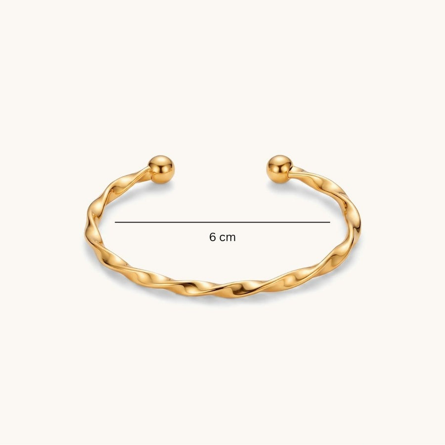 Wavy wrap cuff – 18K Gold Plated image 9