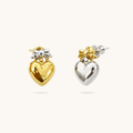 Aura Dual Tone Earrings - 18K Gold Plated