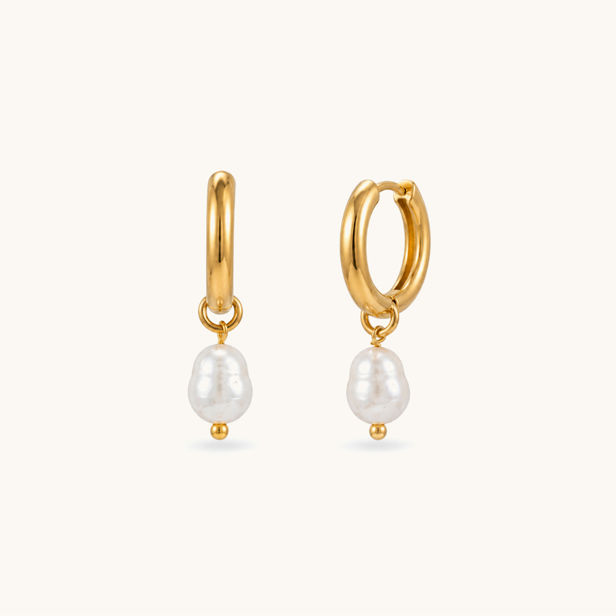 Aura Pearl Earring - 18K Gold Plated image 1