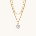 Baroque Layered Necklace - 18k Gold Plated