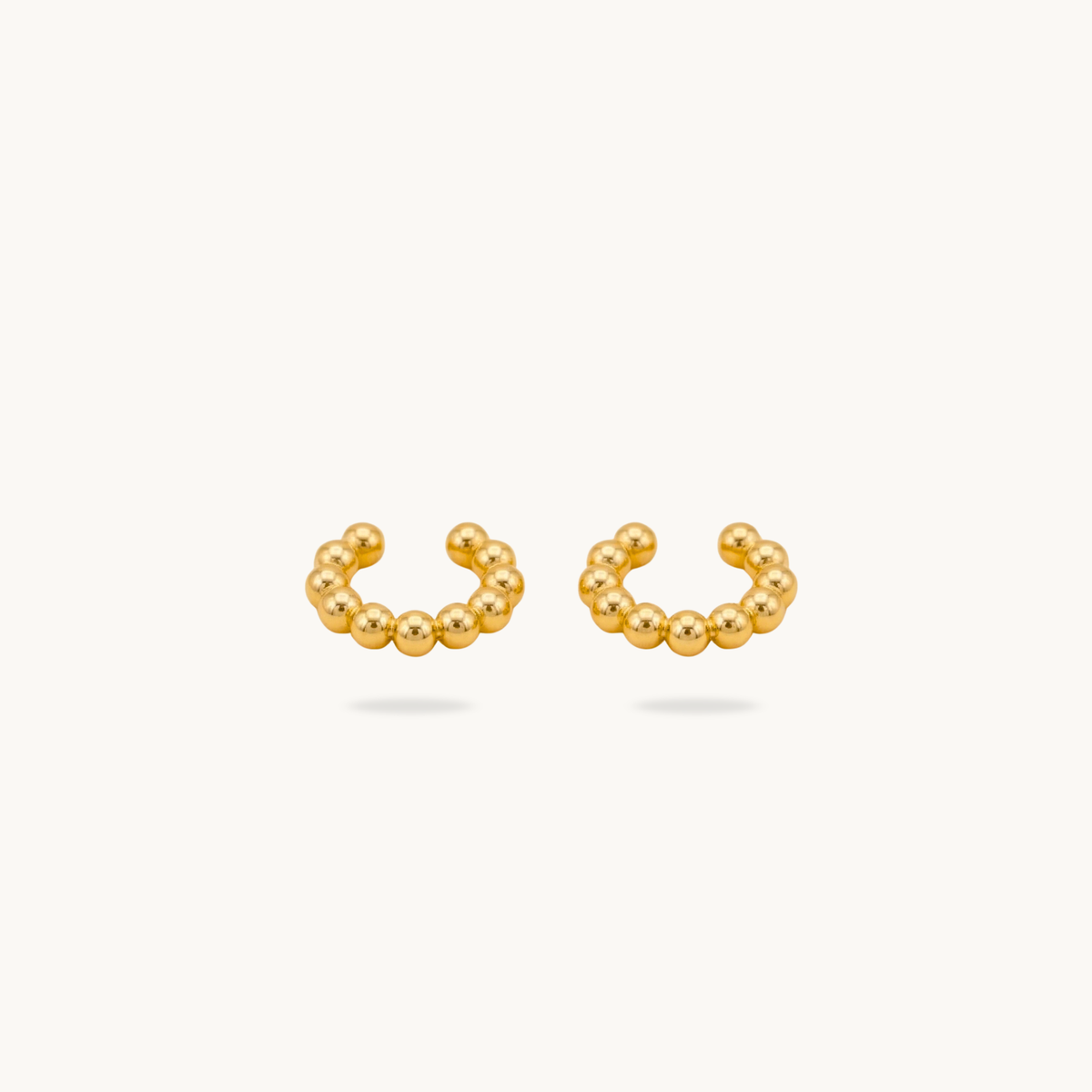 Beaded Ear Cuff - 18K Gold Plated image 1