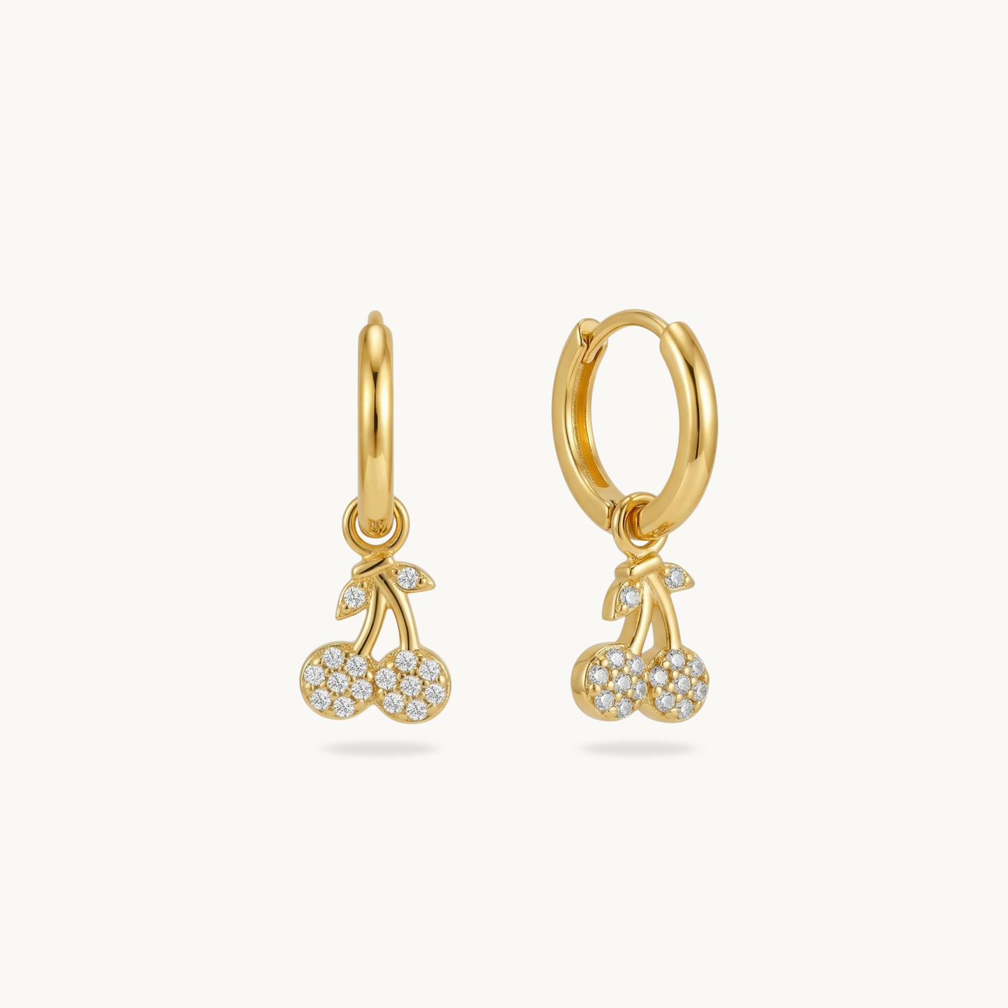 Cherry Huggies - 18K Gold Plated