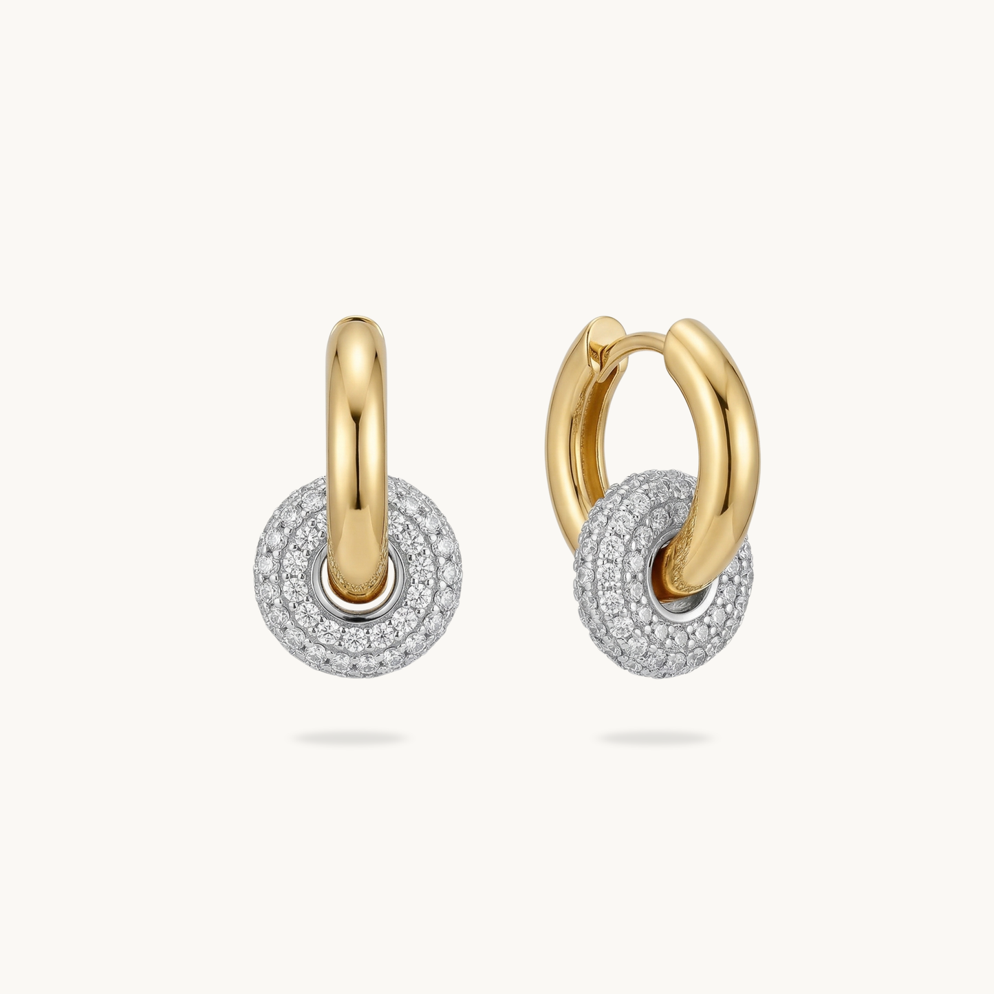 Daphne Dual Hoops - 18K Gold Plated