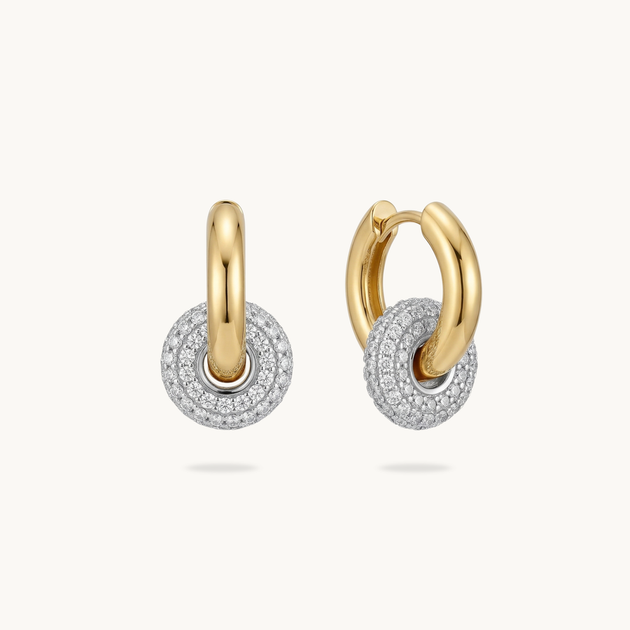 Daphne Dual Hoops - 18K Gold Plated image 1