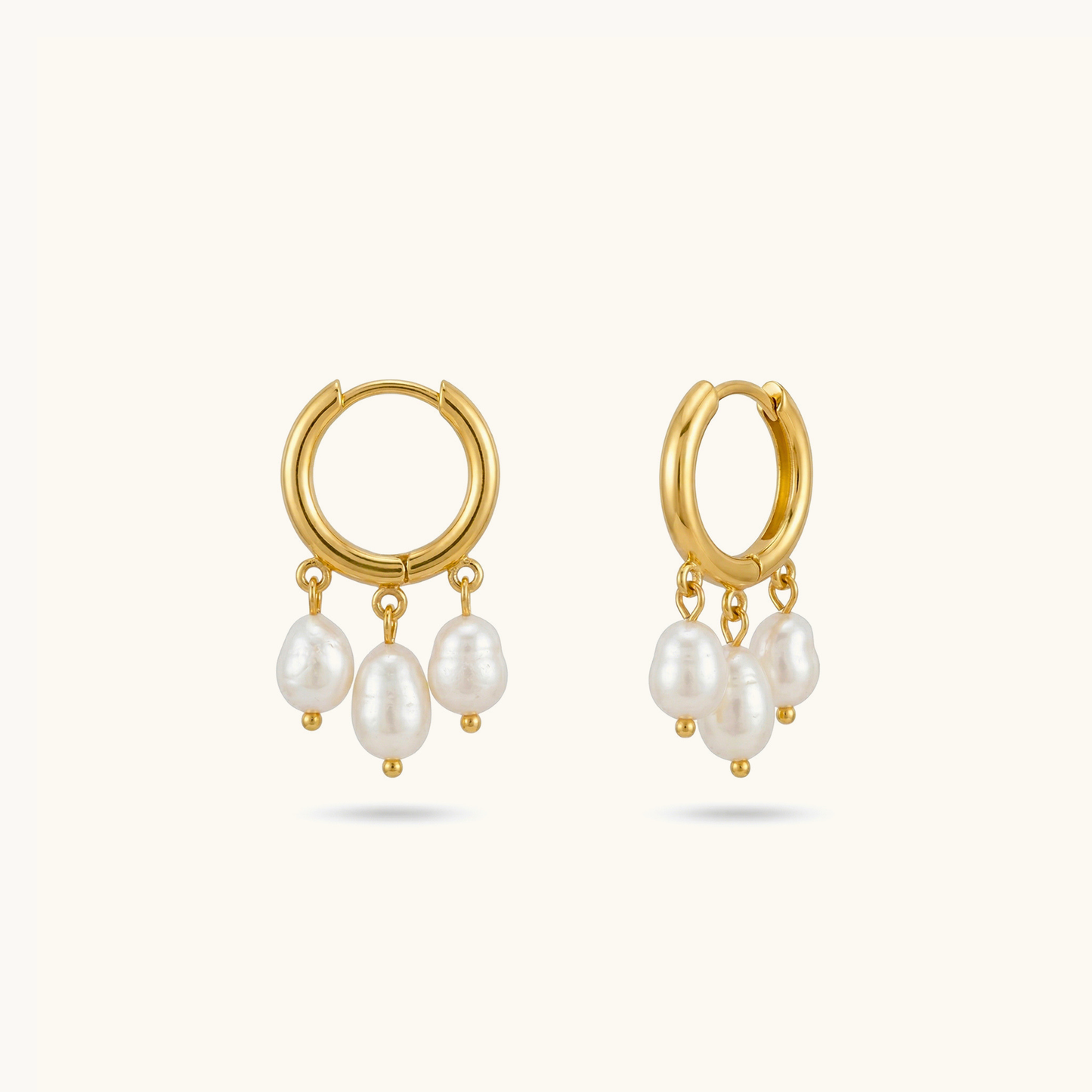Diala Pearl Huggies - 18K Gold Plated