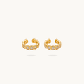 Diamond Halo Ear Cuff - 18K Gold Plated