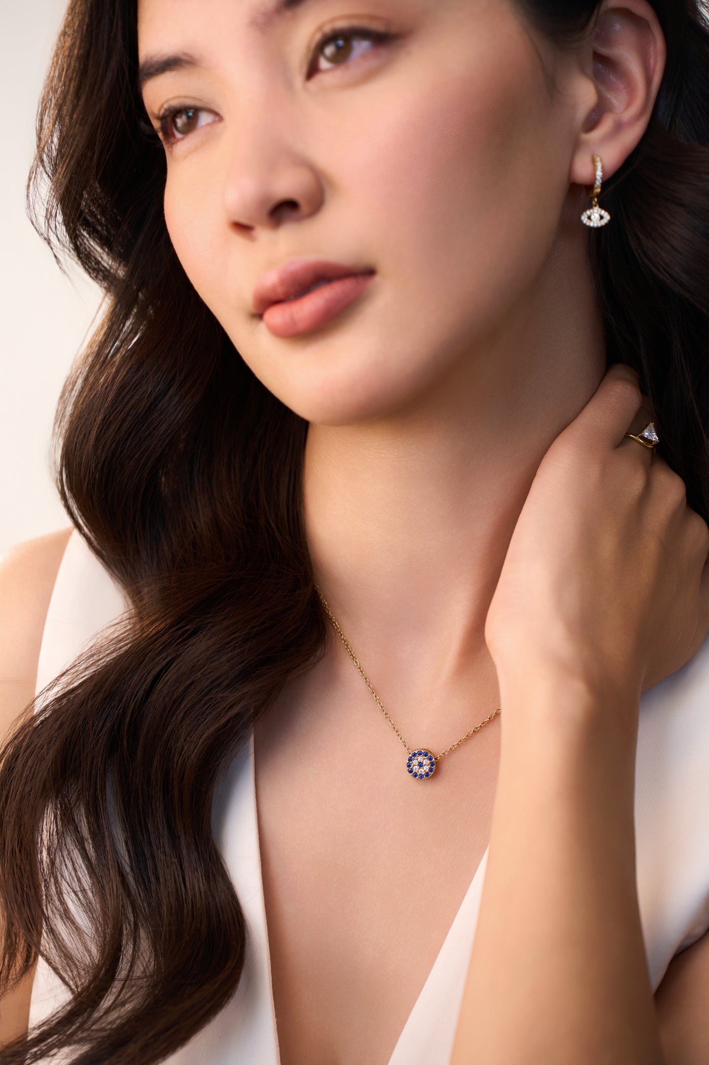Nazar Evil Eye Necklace  - 18K Gold Plated