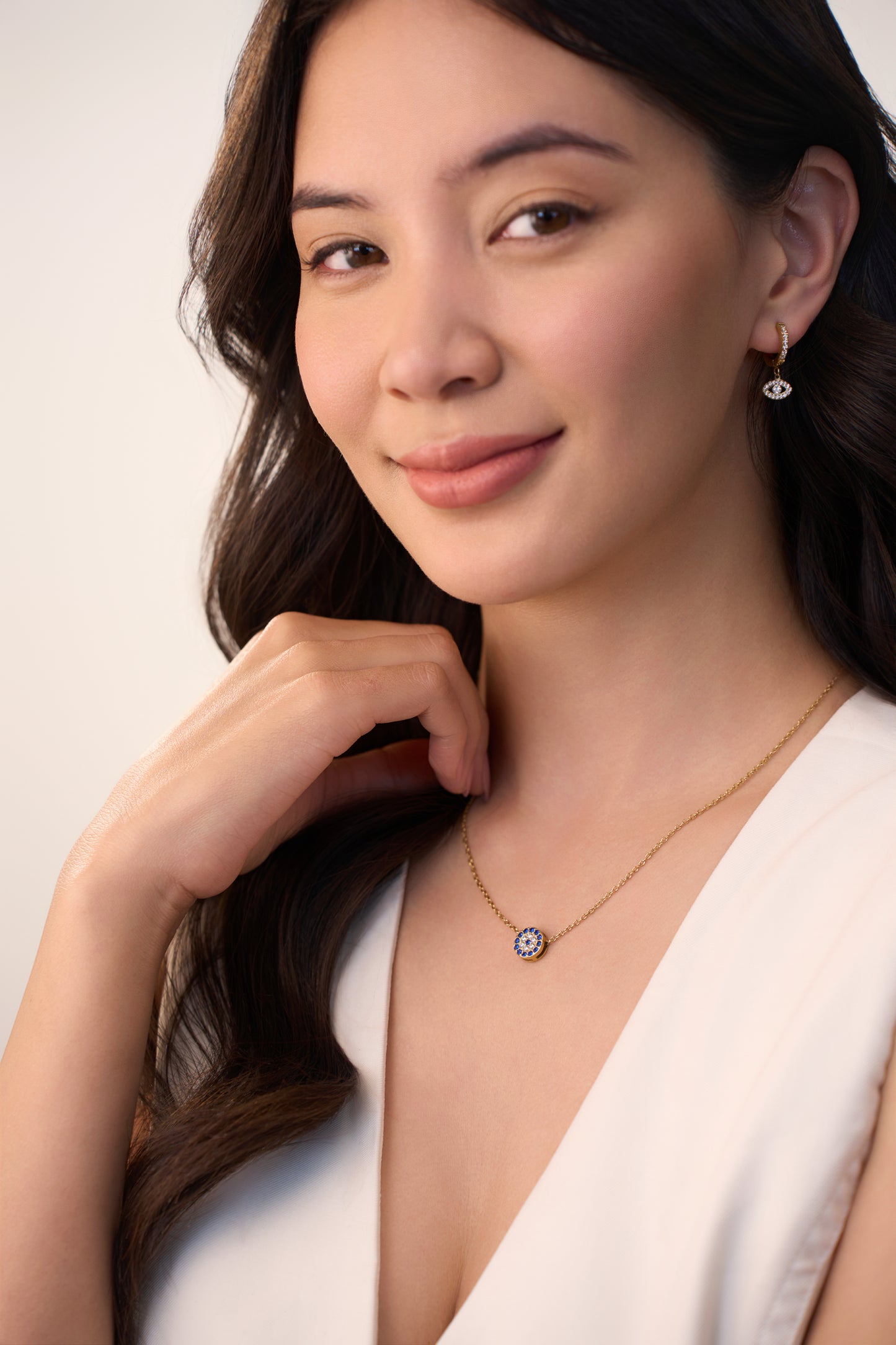 Nazar Evil Eye Necklace  - 18K Gold Plated