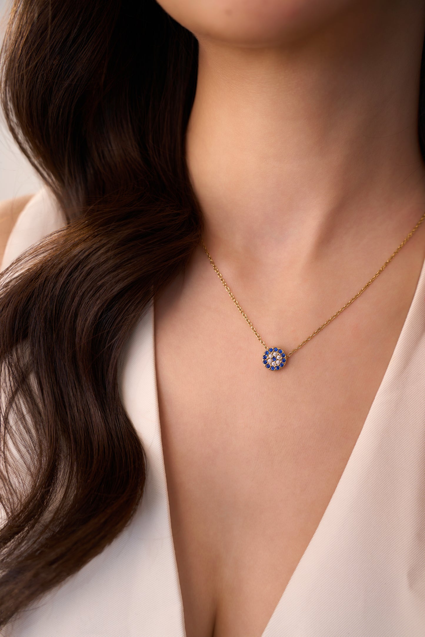 Nazar Evil Eye Necklace  - 18K Gold Plated