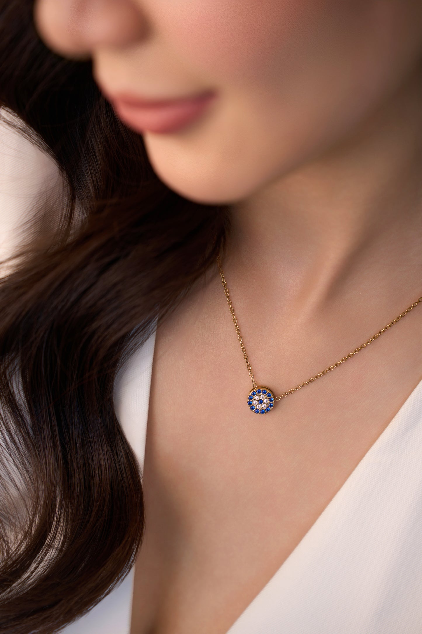 Nazar Evil Eye Necklace  - 18K Gold Plated
