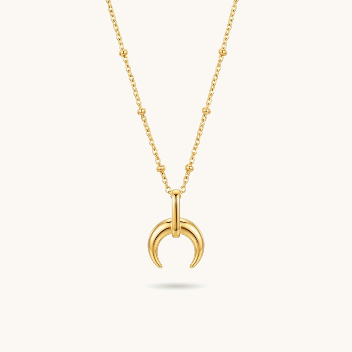 Half Moon Necklace - 18k Gold Plated image 1