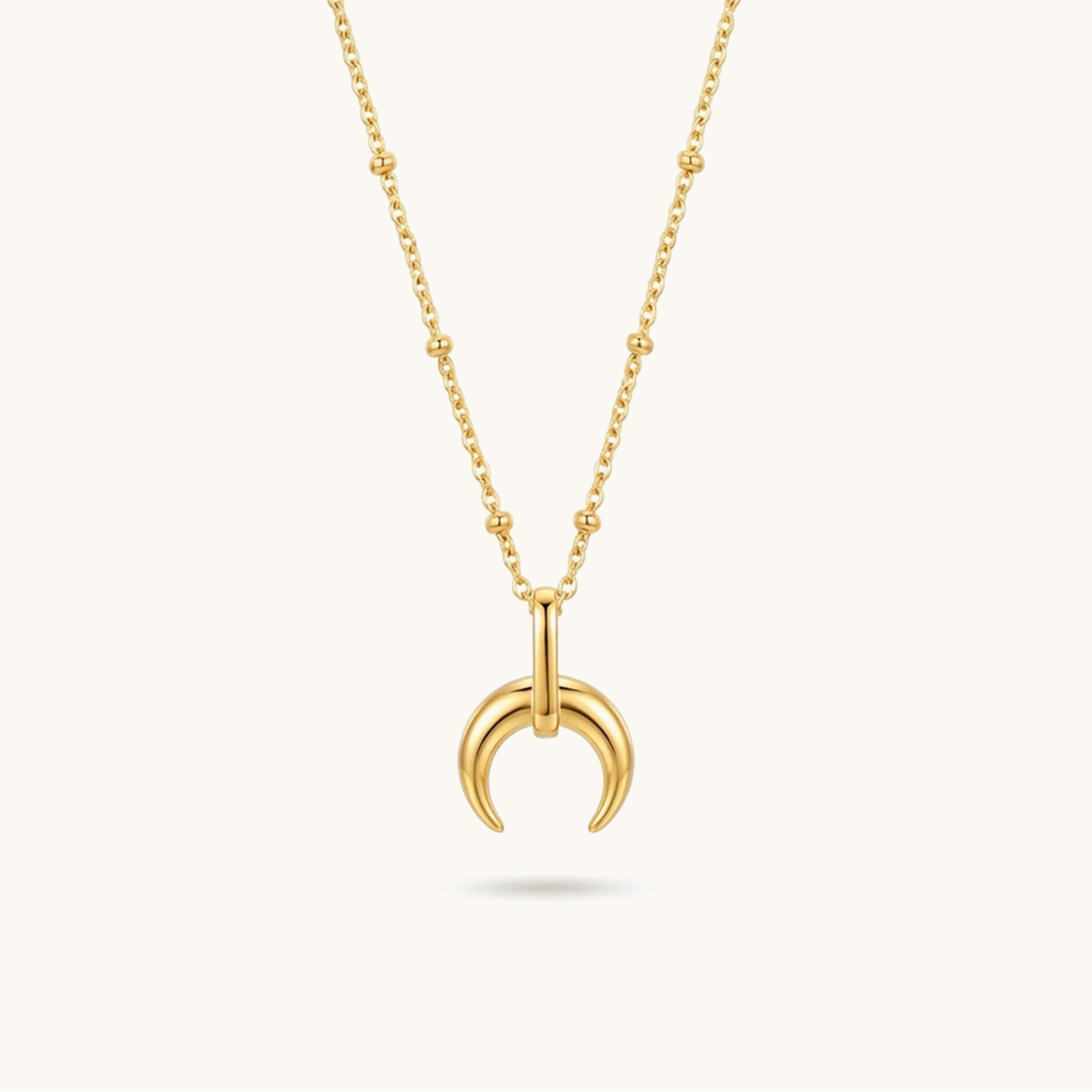 Half Moon Necklace - 18k Gold Plated