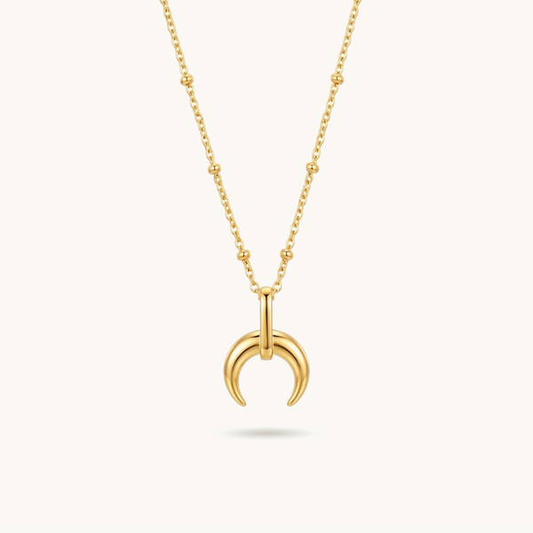 Half Moon Necklace - 18k Gold Plated
