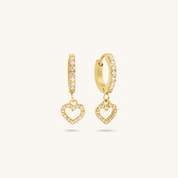 Heart Huggies - 18K Gold Plated