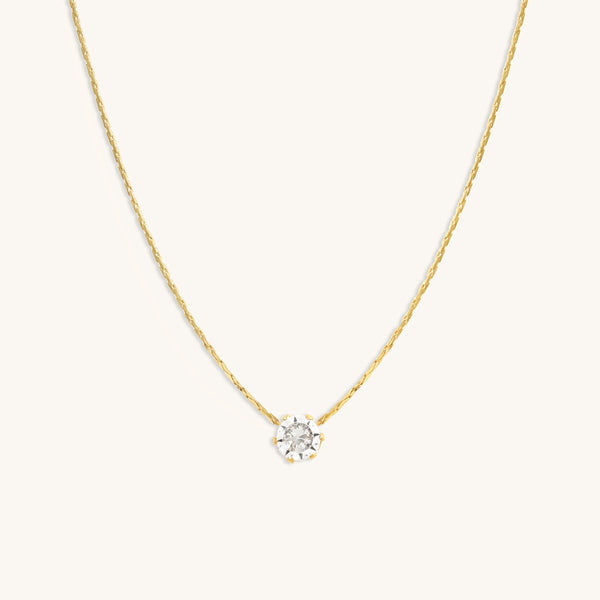 Dainty Diamond Necklace  - 18K Gold Plated