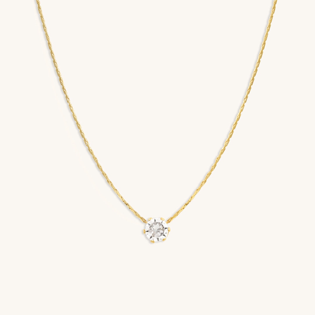 Dainty Diamond Necklace  - 18K Gold Plated