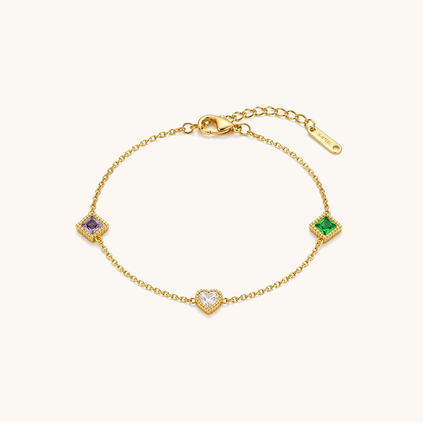 Iris Bezel Bracelet – 18K Gold Plated