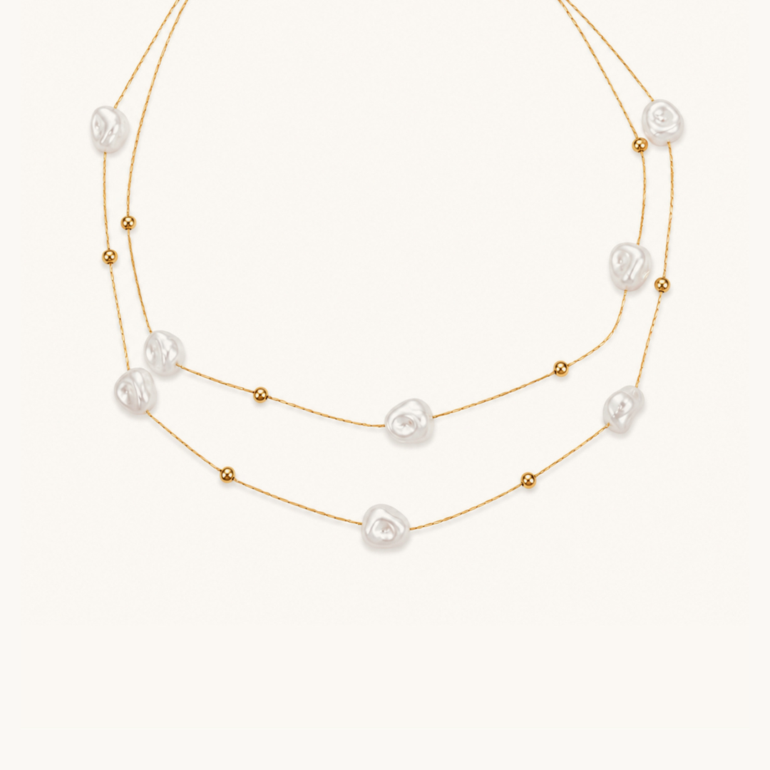 Marina Layered Necklace - 18K Gold Plated image 1