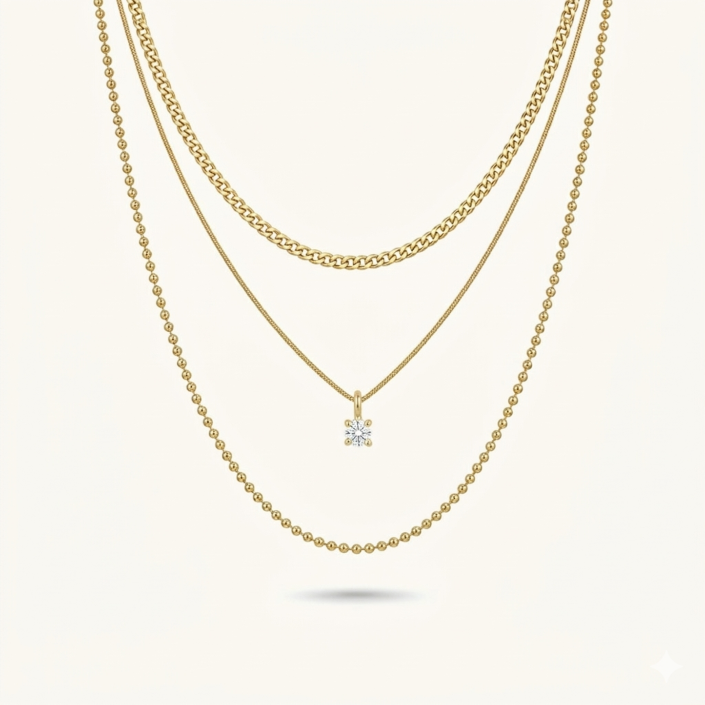 Riley Stack Necklace - 18K Gold Plated