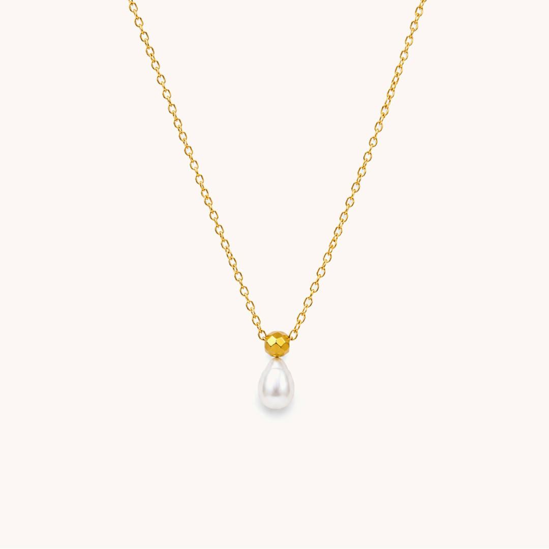 Serene Pearl Necklace - 18K Gold Plated image 1