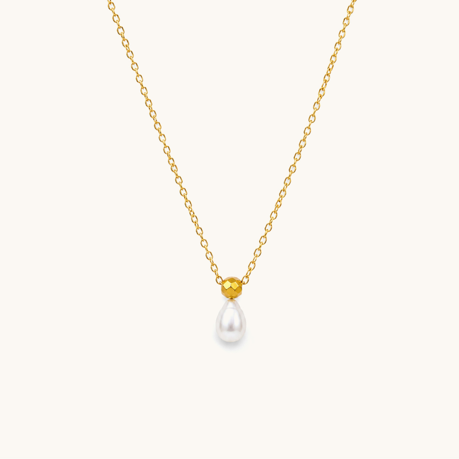 Serene Pearl Necklace - 18K Gold Plated image 1