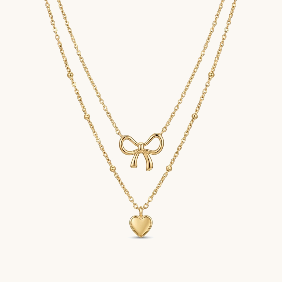 Stack Me Love Necklace - 18K Gold Plated image 1