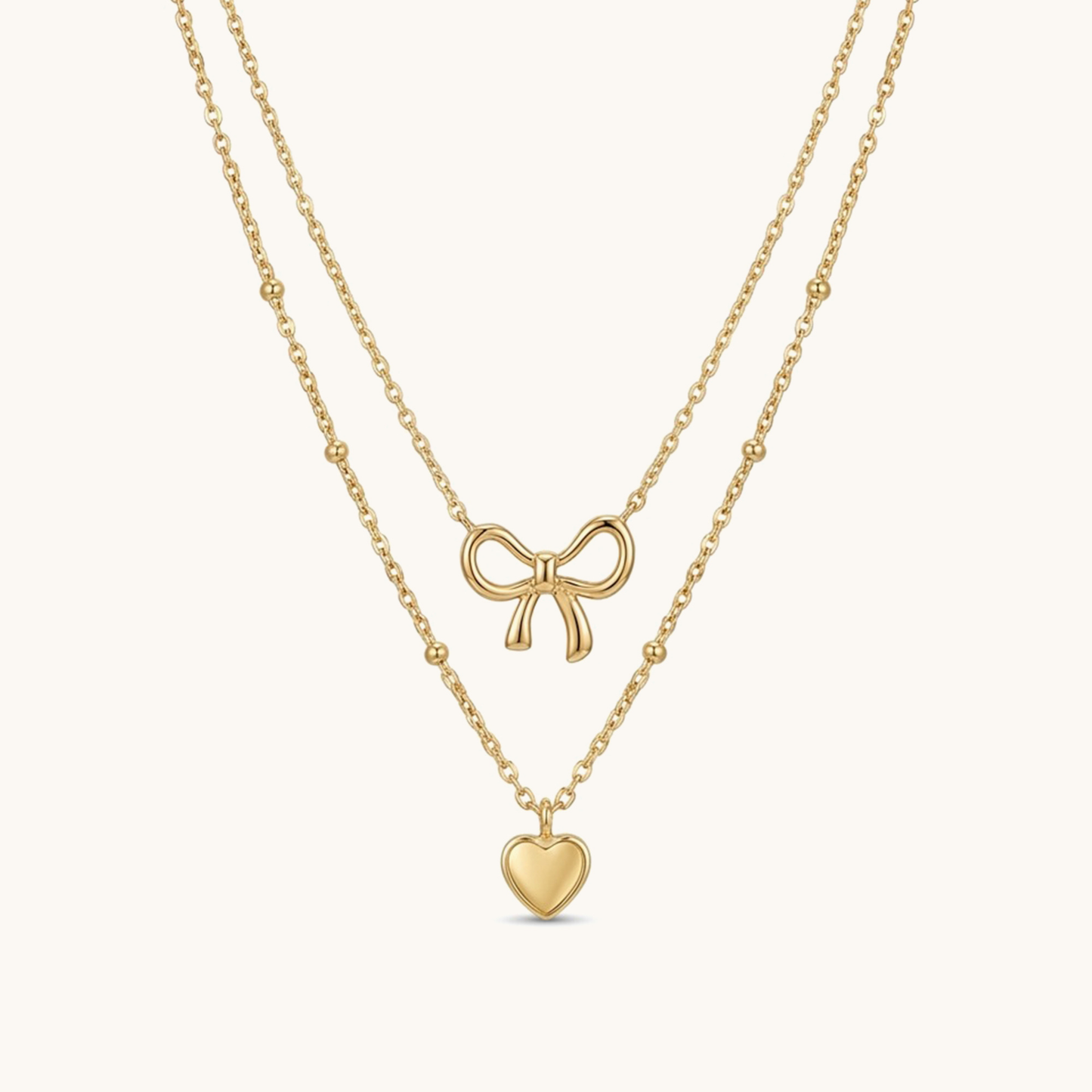 Stack Me Love Necklace - 18K Gold Plated