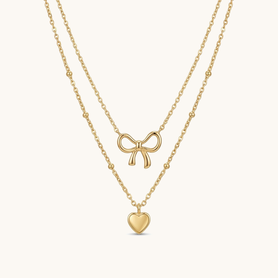 Stack Me Love Necklace - 18K Gold Plated image 1