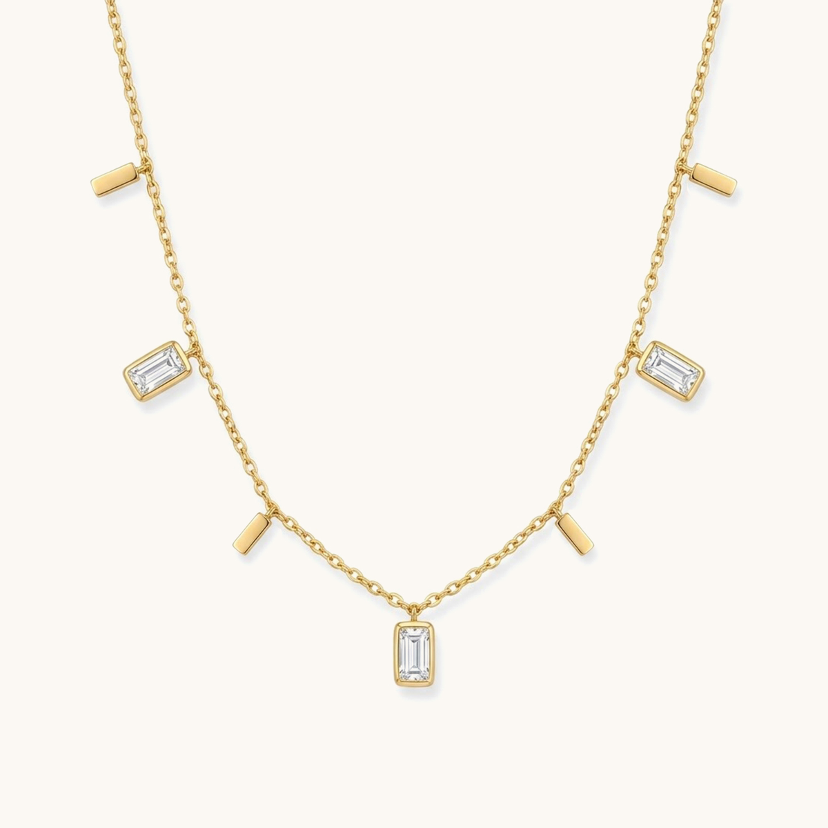 Deco Glaze Necklace - 18k Gold Plated image 1