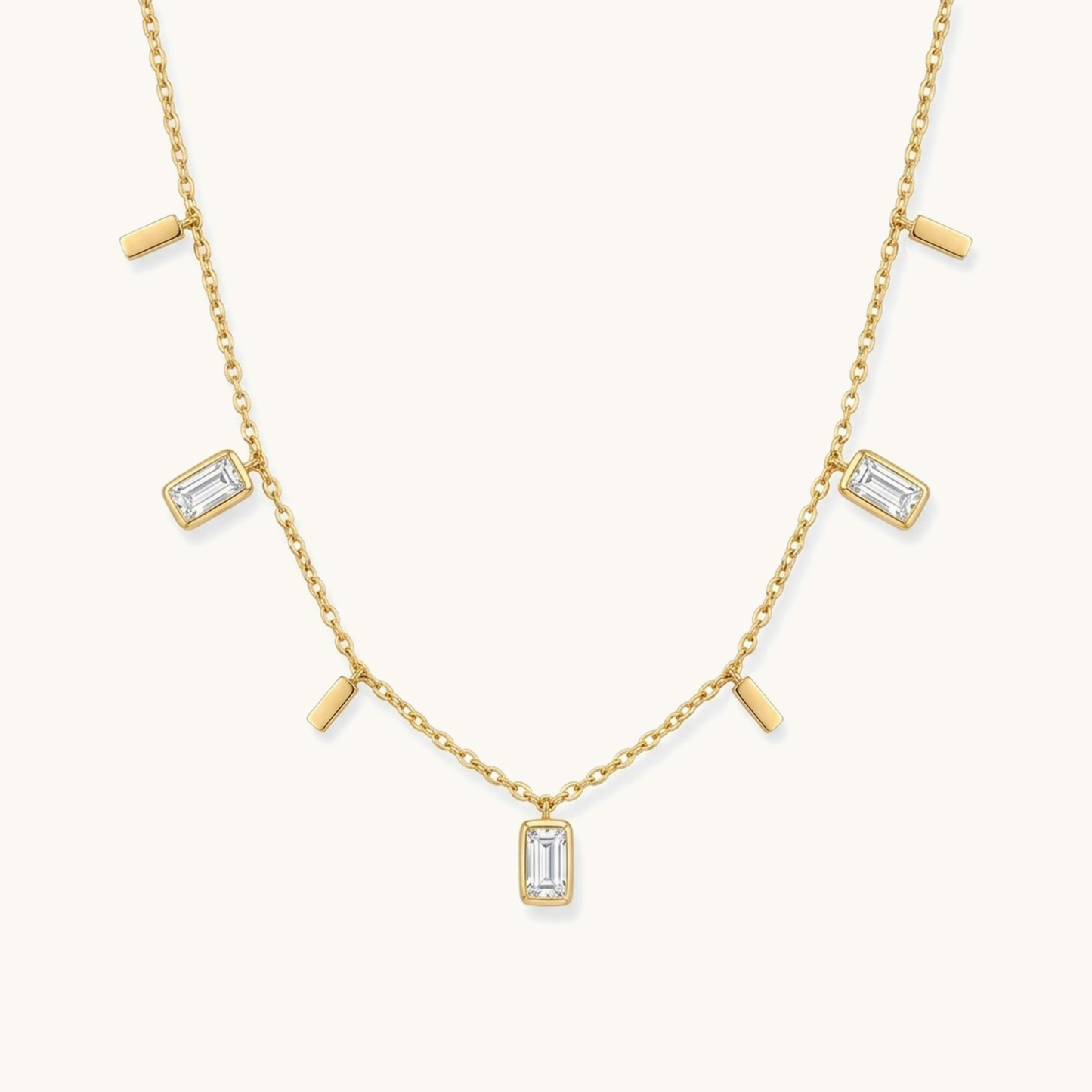 Deco Glaze Necklace - 18k Gold Plated
