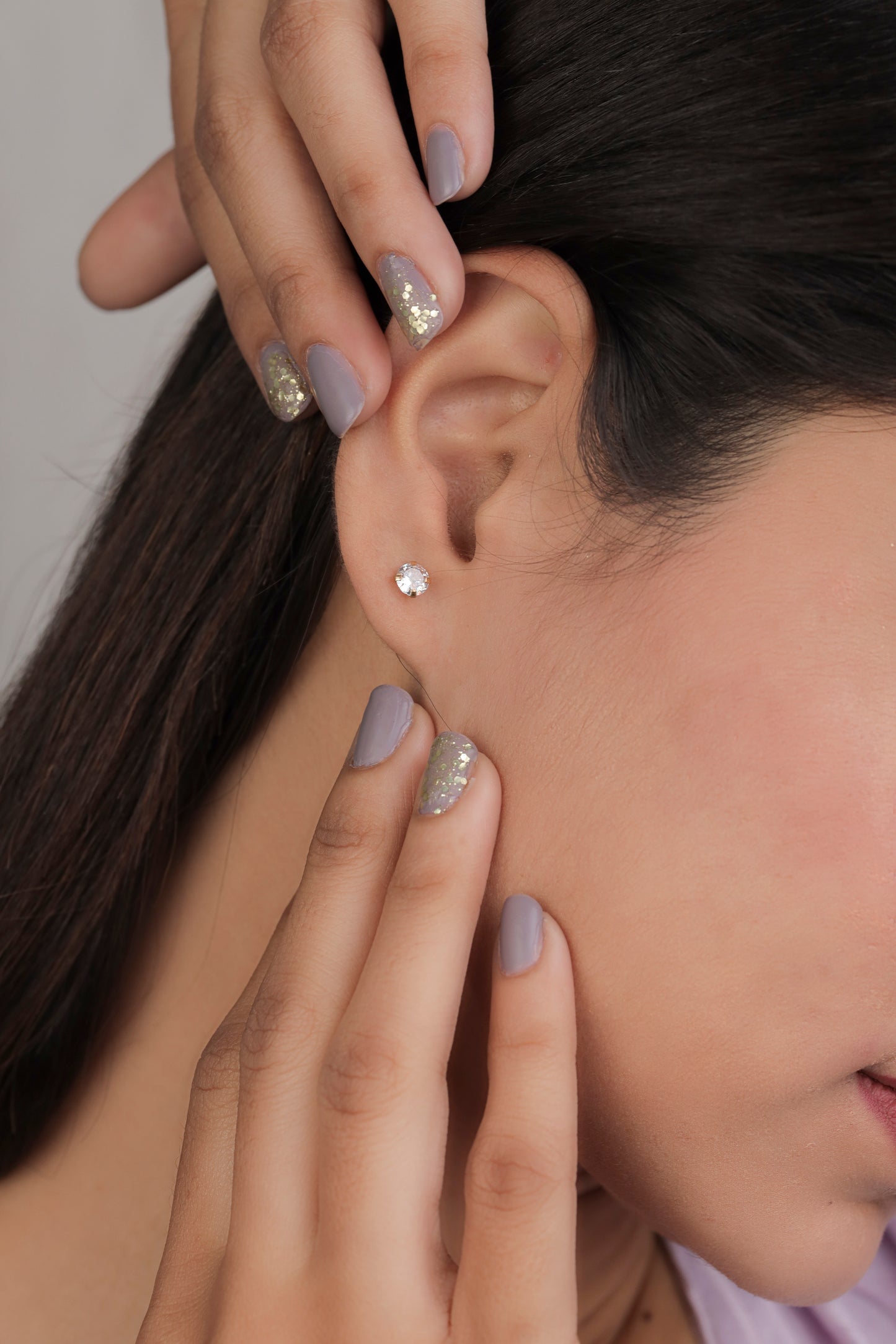 3mm Diamond Studs - 18K Gold Plated