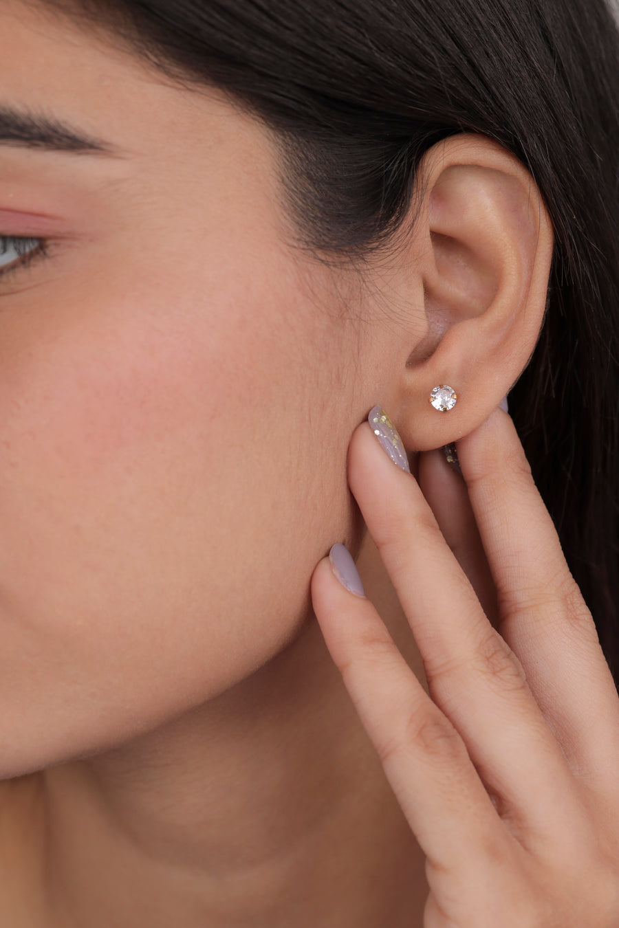 3mm Diamond Studs - 18K Gold Plated image 8