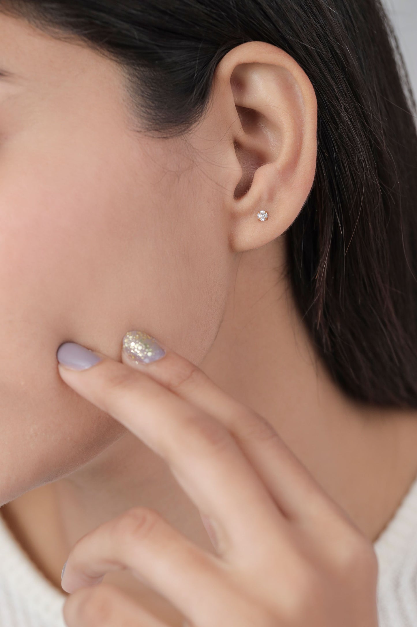 1mm Diamond Studs - 18K Gold Plated