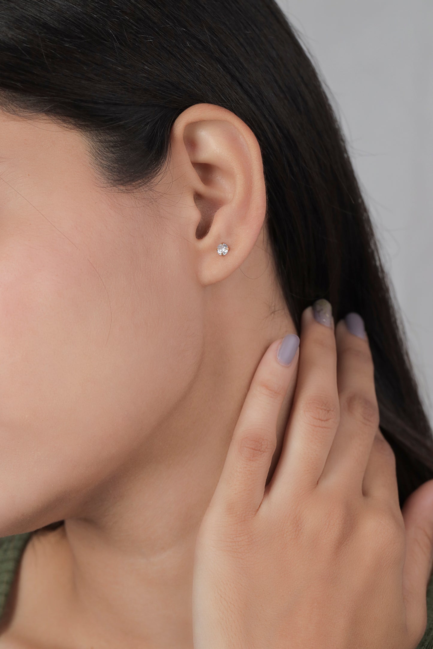 2mm Diamond Studs- 18K Gold Plated