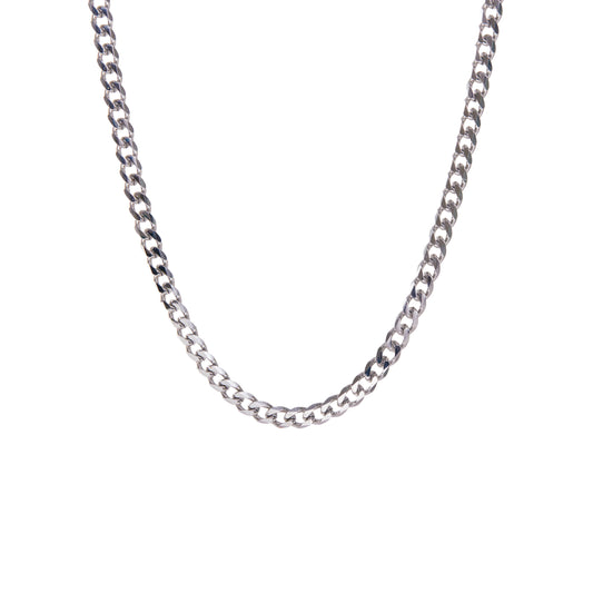 5mm Silver Cuban Chain Necklace