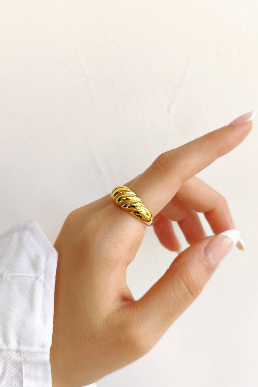 Croissant Ring - 18K Gold Plated image 3