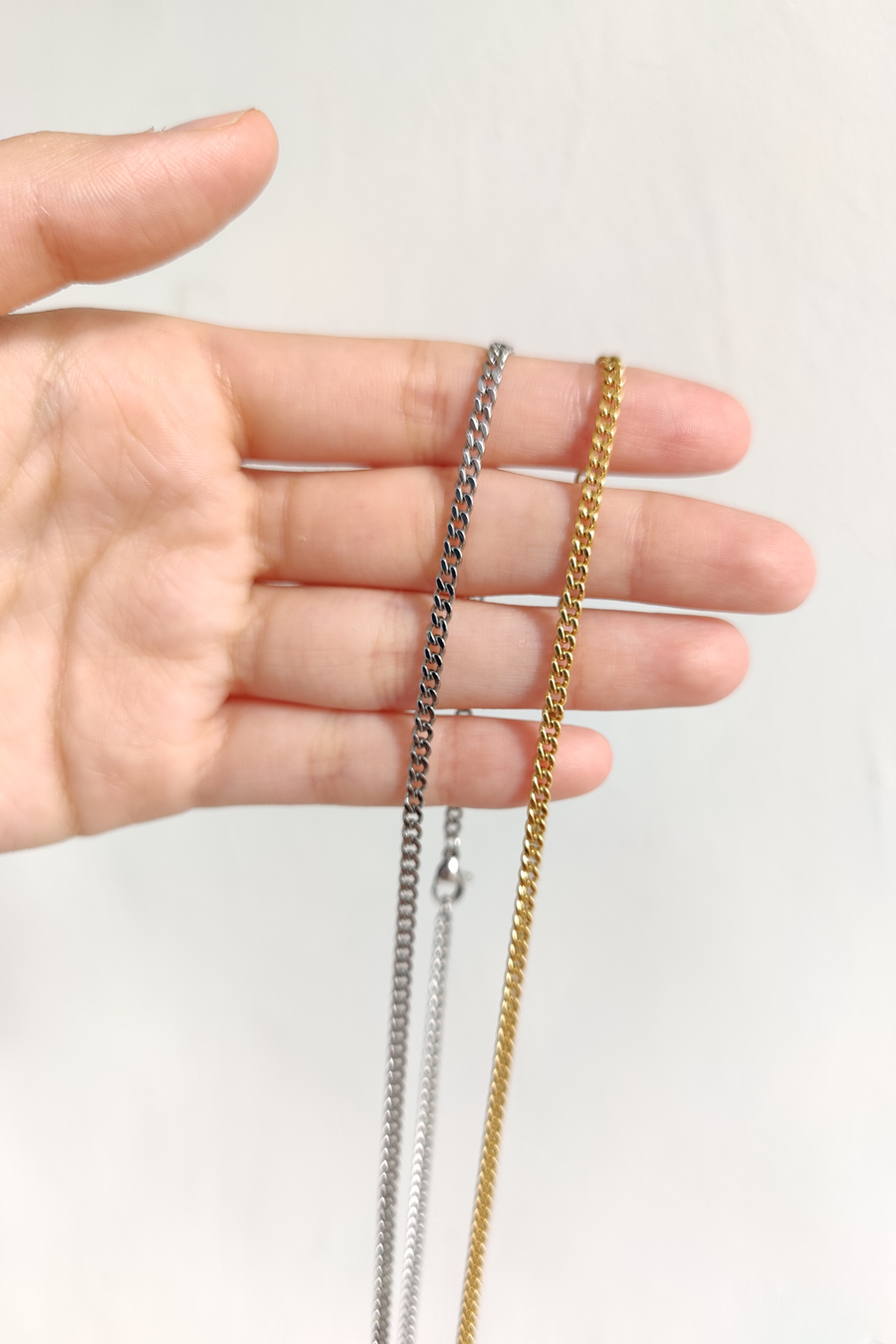 3mm Silver Cuban Chain Necklace image 6
