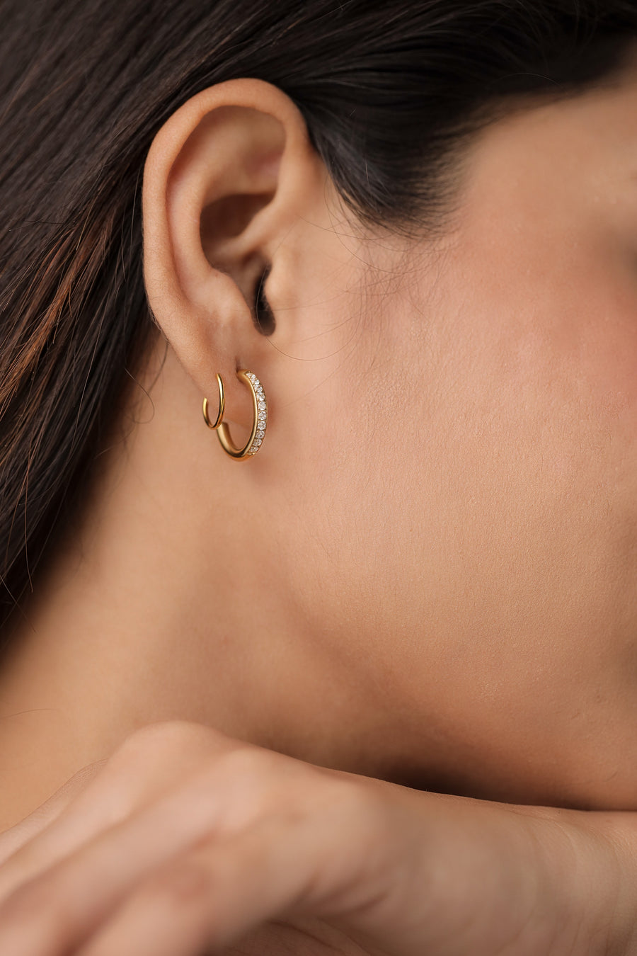 Olivia earrings - 18K Gold Plated image 4