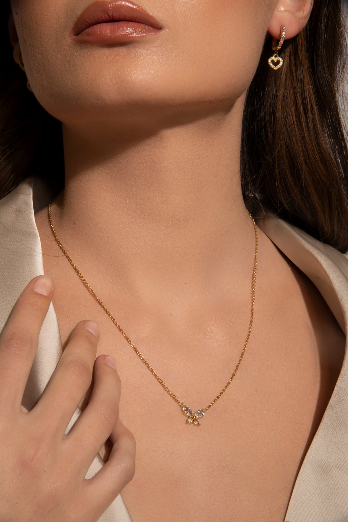 Heart Huggies - 18K Gold Plated image 8