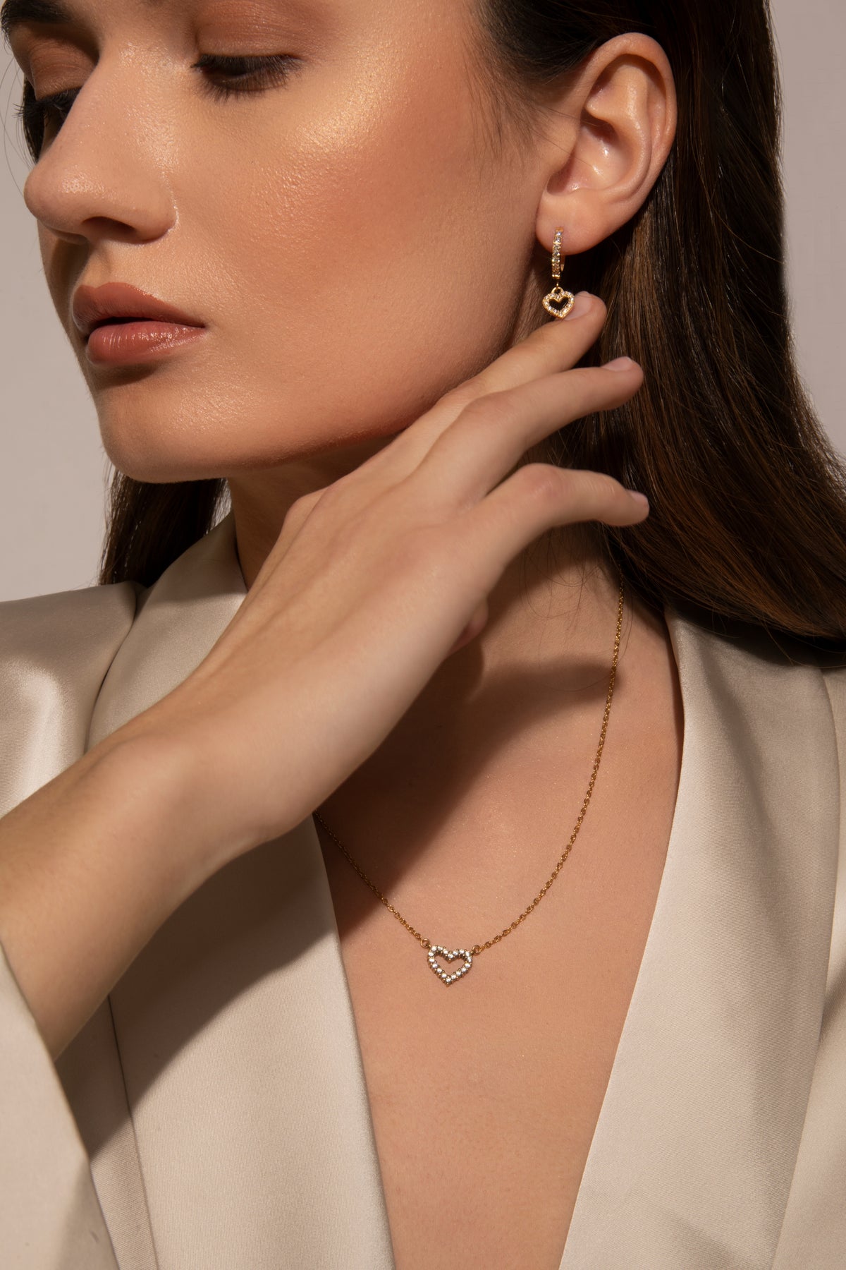 Heart Huggies - 18K Gold Plated image 7