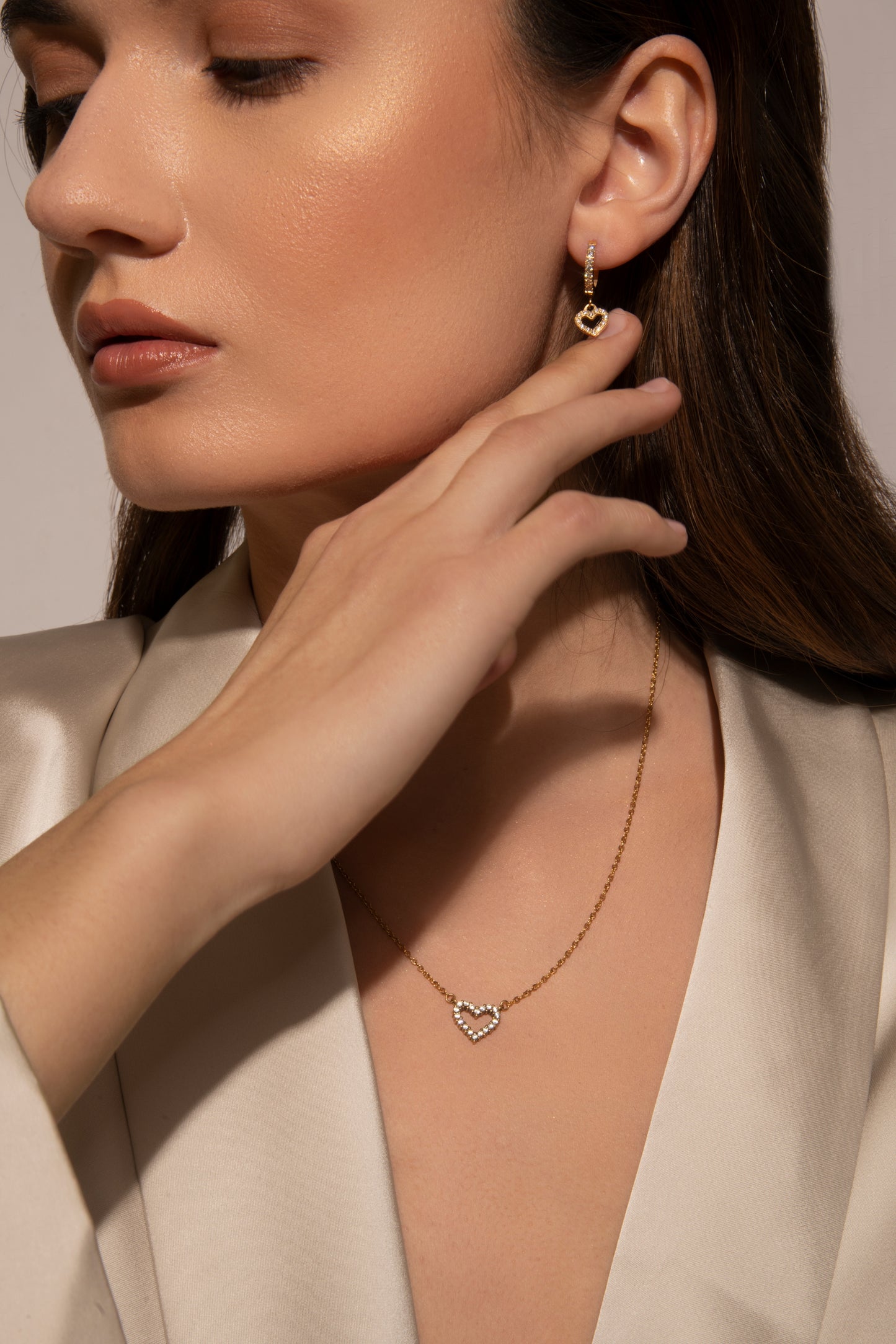 Heart Huggies - 18K Gold Plated
