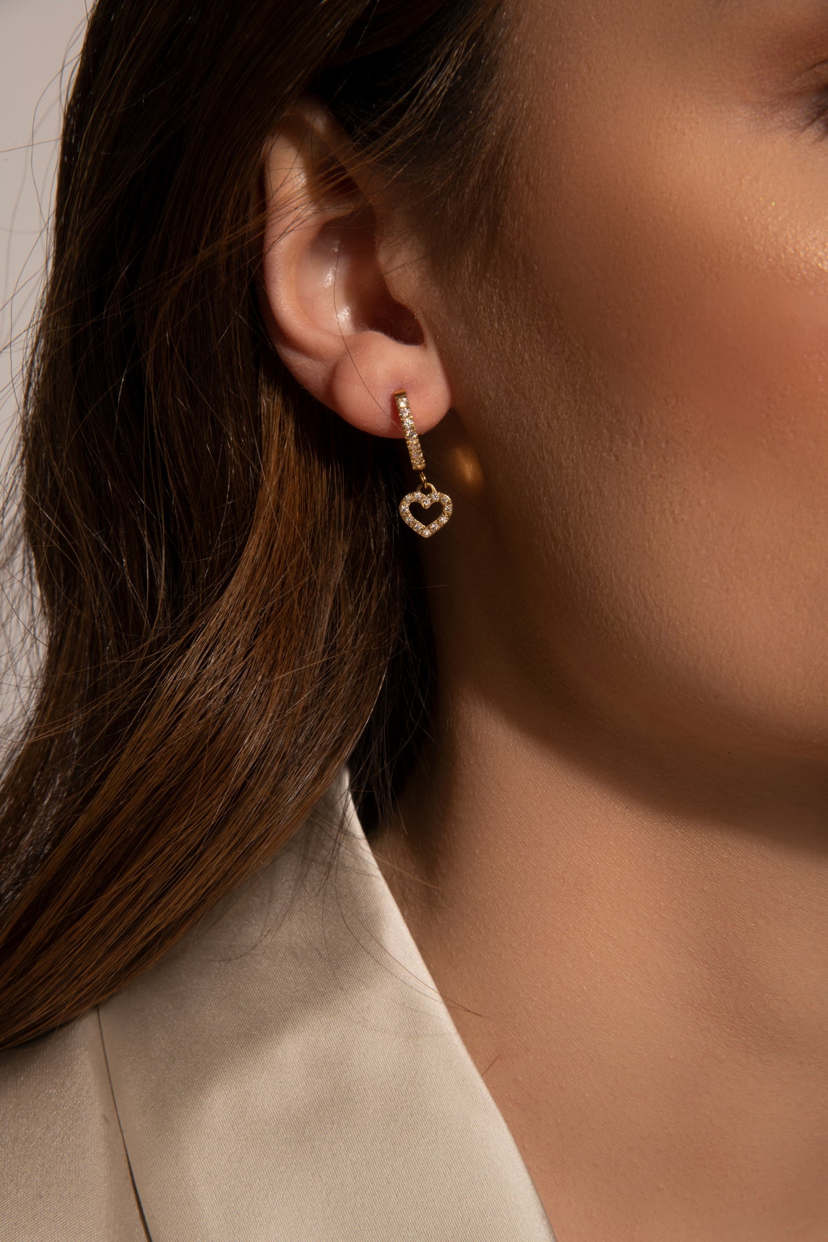 Heart Huggies - 18K Gold Plated image 6